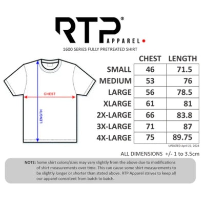 RTP 1600 Black DTG Ready Crew Neck T-Shirts 6 Pack - Small DTF Image Armor 