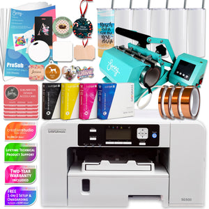 Sawgrass SG500 UHD Sublimation Printer w/ 30oz Tumbler Press Bundle Sublimation Bundle Sawgrass 20ml Ink Set 