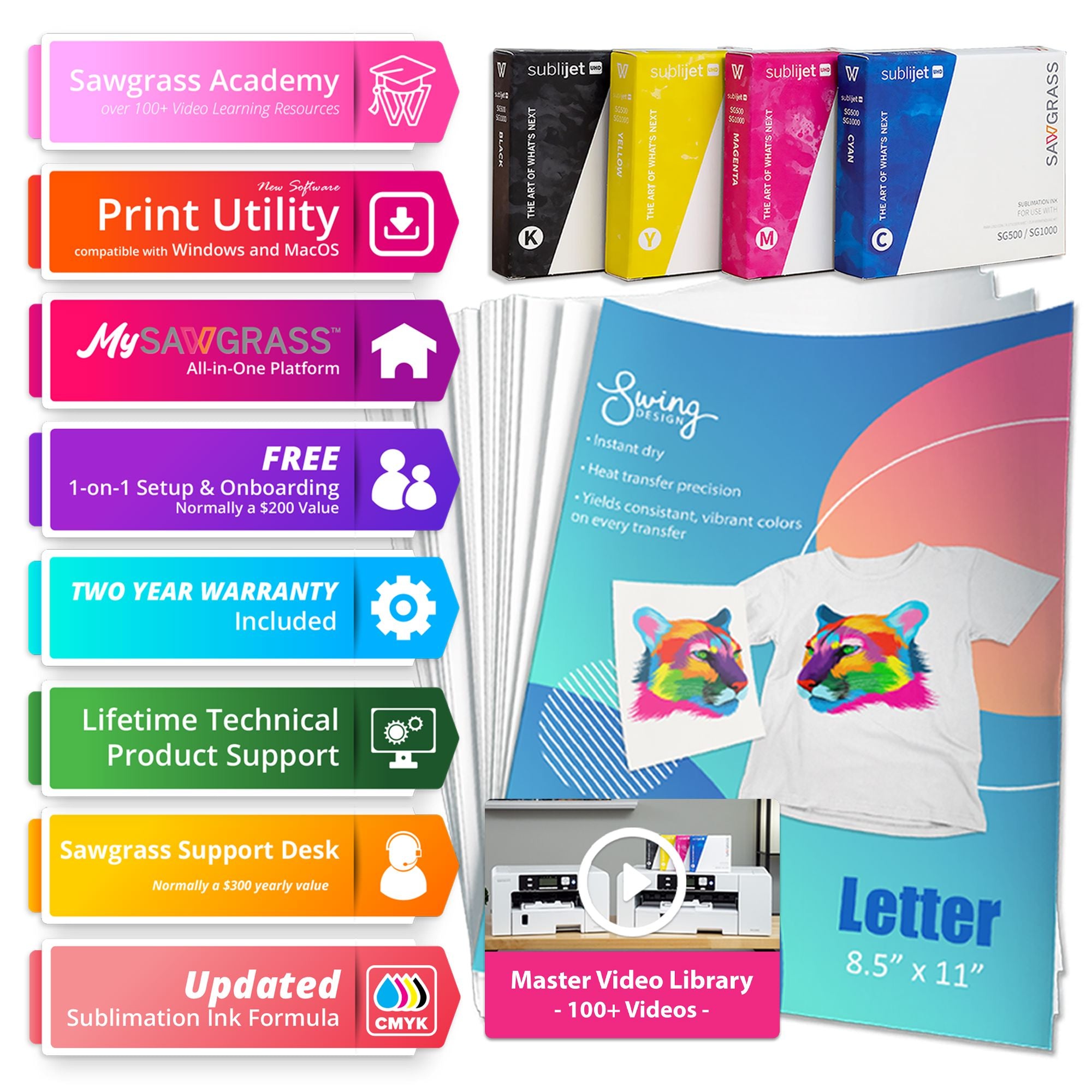 Sawgrass UHD Virtuoso SG500 Sublimation Printer & Ink Bundle Sublimation Bundle Sawgrass 