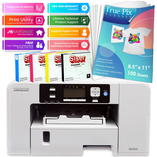 Sawgrass Virtuoso SG500 Sublimation Printer & Ink Bundle Sublimation Bundle Sawgrass Starter Ink Set - 20ml 