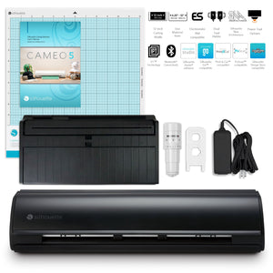 Silhouette Black Cameo 5 w/ 38 Oracal Sheets, Siser HTV, Guides, 24 Pens Silhouette Bundle Silhouette 