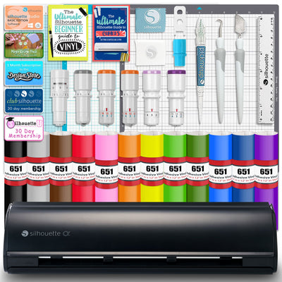 Silhouette Black Cameo 5α Alpha w/ Deluxe Blade &amp; Tool Pack, Mat Pack, Guides Silhouette Bundle Silhouette 