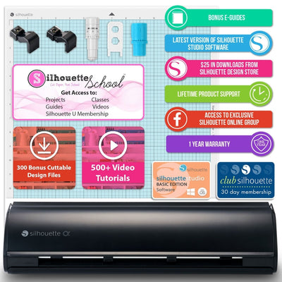 Silhouette Black Cameo 5α Alpha with Electrostatic Grip Mat Attachment - Swing Design2