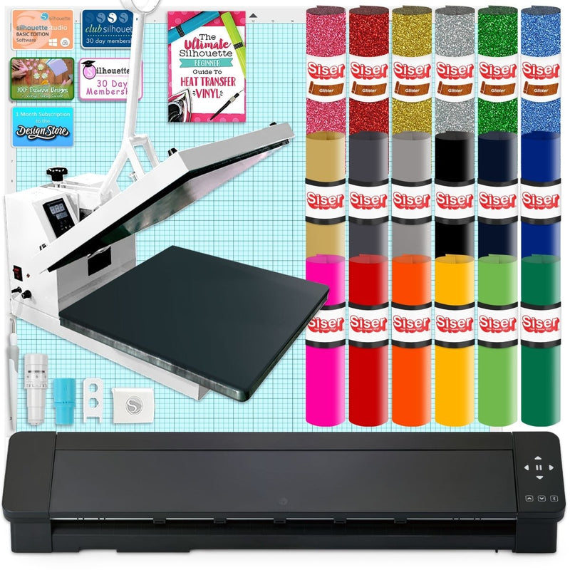 Silhouette Cameo 5 PRO MK-II with 15" x 15" White Heat Press & Siser HTV - Swing Design1