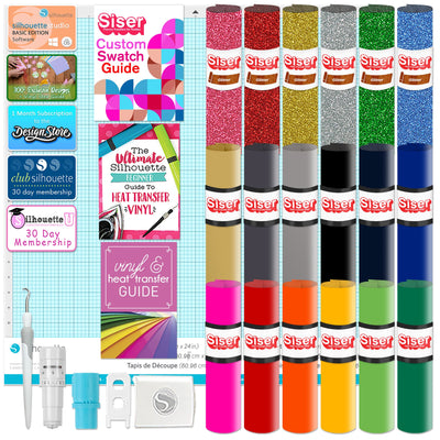 Silhouette Cameo 5 PRO MK-II with 8-in-1 Pink Heat Press & Siser HTV Silhouette Bundle Silhouette 