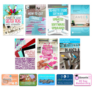 Silhouette Cameo PRO MK-II w/ 38 Oracal Sheets, Siser HTV, Guides, 24 Pens Silhouette Bundle Silhouette 