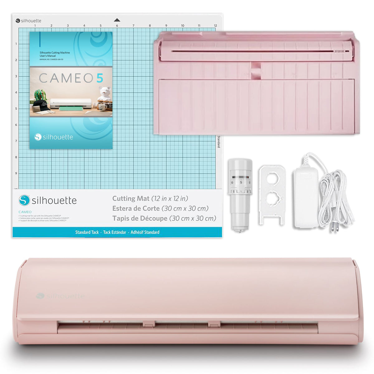 Silhouette Pink Cameo 5 - 12&quot; Vinyl Cutter with Roll Feeder Silhouette Bundle Silhouette 