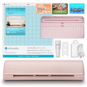 Silhouette Pink Cameo 5 w/ 38 Oracal Sheets, Siser HTV, Guides, 24 Pens Silhouette Bundle Silhouette 