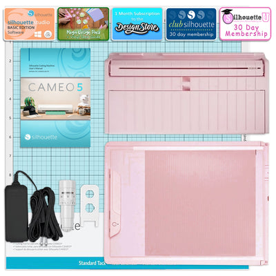 Silhouette Pink Cameo 5 with Electrostatic Grip Mat Attachment Silhouette Bundle Silhouette 
