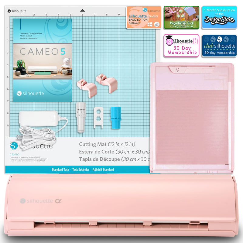 Silhouette Pink Cameo 5α Alpha with Electrostatic Grip Mat Attachment Silhouette Bundle Silhouette 