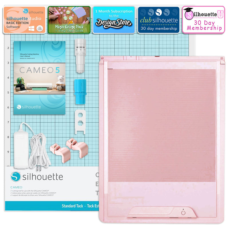 Silhouette Pink Cameo 5α Alpha with Electrostatic Grip Mat Attachment Silhouette Bundle Silhouette 
