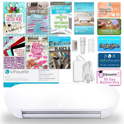 Silhouette Portrait 4 w/ 15" x 15" Turquoise Heat Press & Siser HTV Silhouette Bundle Silhouette 