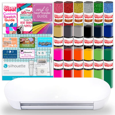 Silhouette Portrait 4 w/ 15" x 15" Turquoise Heat Press & Siser HTV Silhouette Bundle Silhouette 