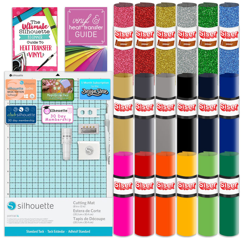Silhouette Portrait 4 w/ Siser Heat Transfer Vinyl, Tools, and More Silhouette Bundle Silhouette 