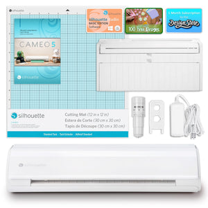 Silhouette White Cameo 5 - 12" Vinyl Cutter with Roll Feeder Silhouette Bundle Silhouette 