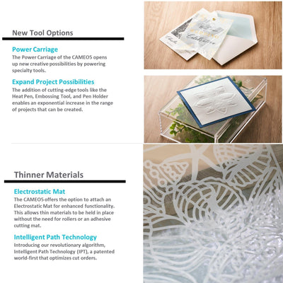 Silhouette White Cameo 5 Business Bundle w/ Vinyl, Guides, Software, Tools Silhouette Bundle Silhouette 