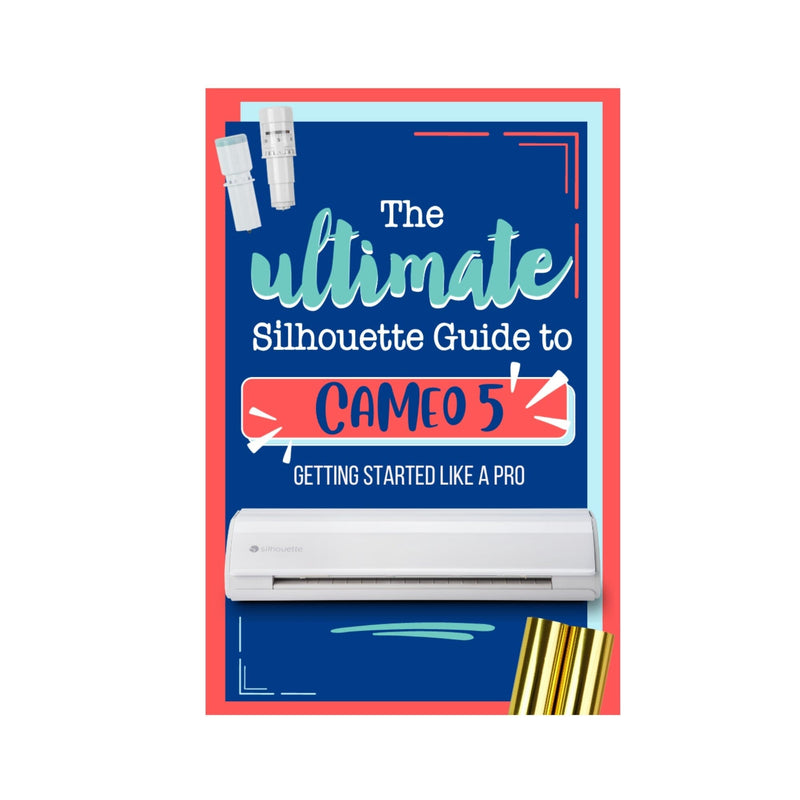 Silhouette White Cameo 5 w/ 15" x 15" Turquoise Heat Press & Siser HTV Silhouette Bundle Silhouette 