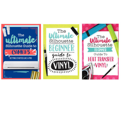 Silhouette White Cameo 5 w/ 38 Oracal Sheets, Siser HTV, Guides, 24 Pens Silhouette Bundle Silhouette 