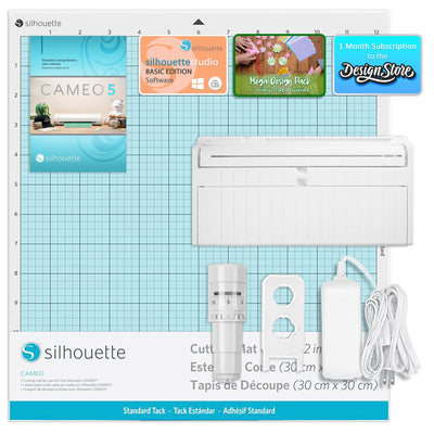 Silhouette White Cameo 5 w/ 8-in-1 Pink Heat Press & Siser HTV Silhouette Bundle Silhouette 