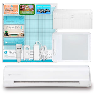 Silhouette White Cameo 5 with Electrostatic Grip Mat Attachment Silhouette Bundle Silhouette 