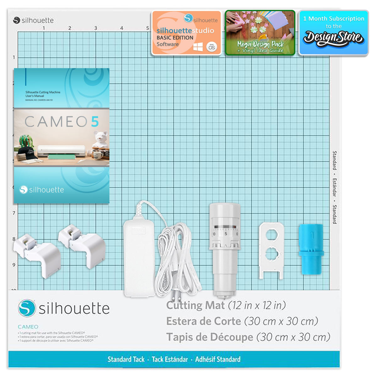 Silhouette White Cameo 5α Alpha - 12&quot; Vinyl Cutting Machine Silhouette Bundle Silhouette 