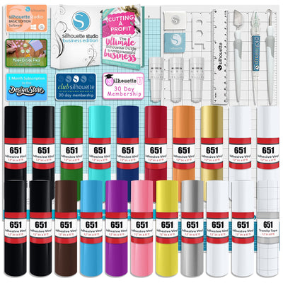 Silhouette White Cameo 5α Alpha Business Bundle w/ Vinyl, Guides, Software, Tools Silhouette Bundle Silhouette 