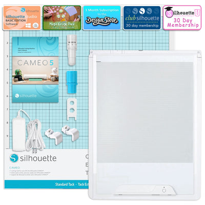 Silhouette White Cameo 5α Alpha with Electrostatic Grip Mat Attachment Silhouette Bundle Silhouette 