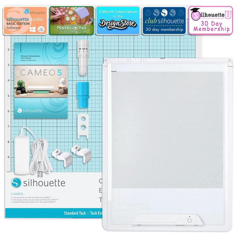 Silhouette White Cameo 5α Alpha with Electrostatic Grip Mat Attachment Silhouette Bundle Silhouette 