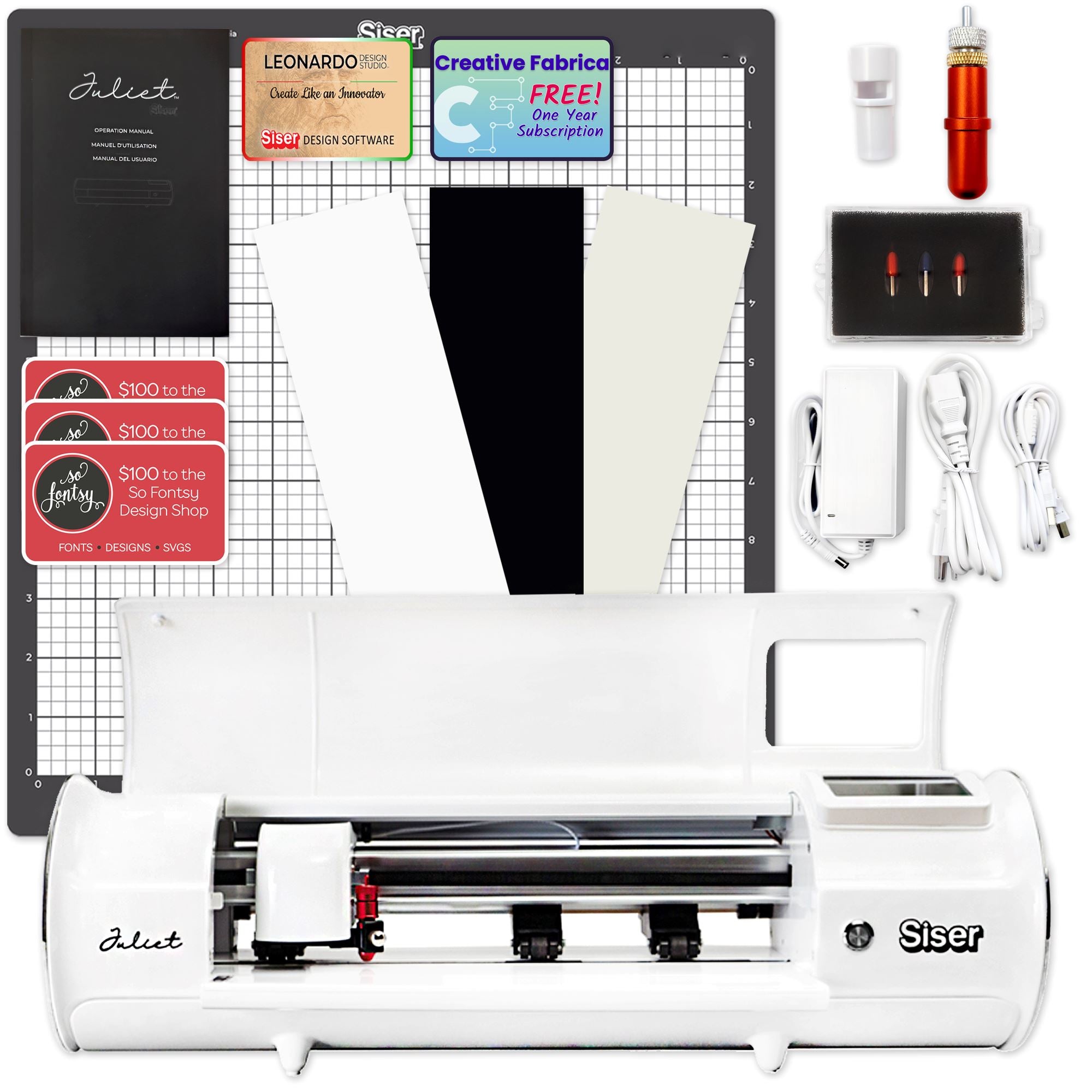 Siser Juliet 12 Vinyl Cutter Bundle with Siser Easyweed HTV and Heat T