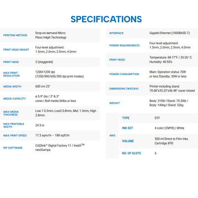 STS XPD-924D Direct to Film (DTF) Printer Bundle - 24" DTF Bundles STS Inks 