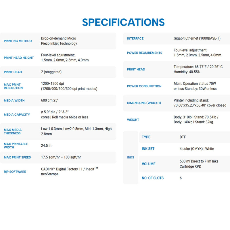 STS XPD-924D Direct to Film (DTF) Printer Bundle - 24" DTF Bundles STS Inks 