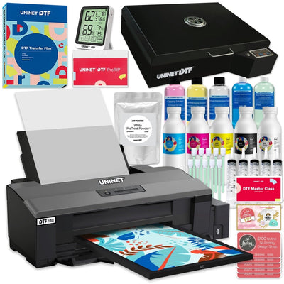 Uninet 100 Direct To Film A3+ Sheet Printer, Training, Supplies &amp; 16” x 24” Oven - Swing Design1