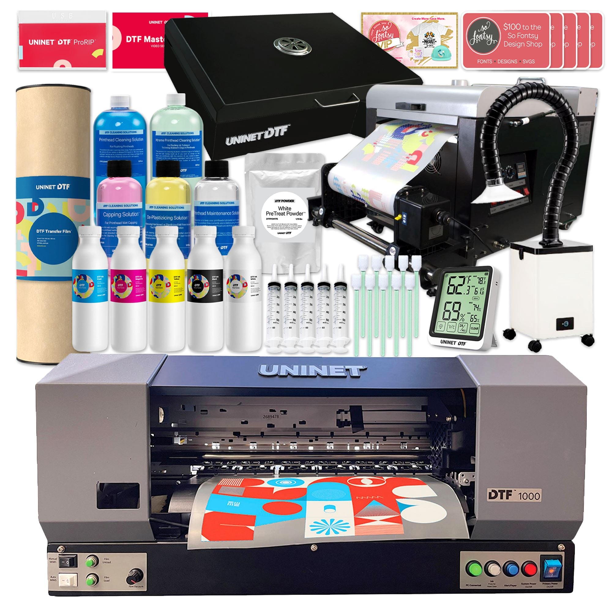 Uninet 1000 Direct To Film 13" Printer Production Bundle DTF Bundles UniNET 