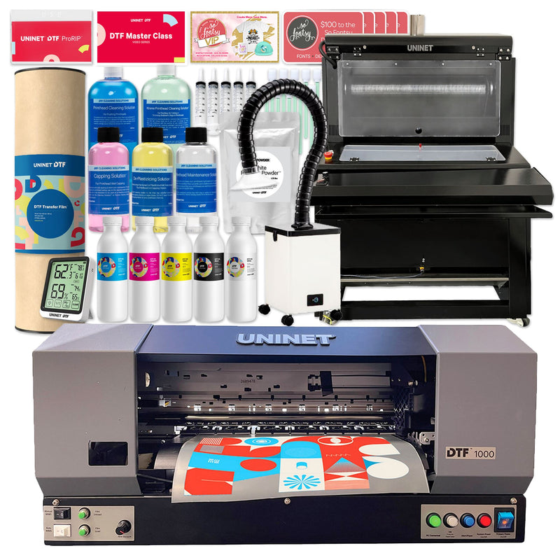 Uninet 1000 Direct To Film 13" Printer & Training w/ Inline Slim Shaker & Oven DTF Bundles UniNET 