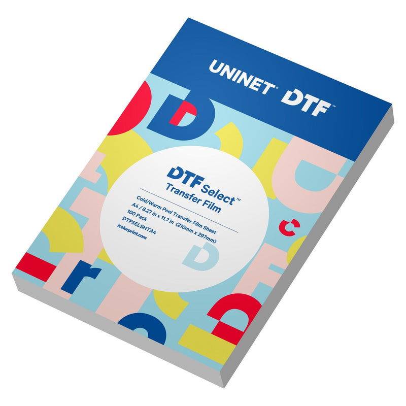 Uninet DTF Select Warm/Cold Peel Transfer Film 8.27" x 11.7" - 100 Sheets DTF UniNET 