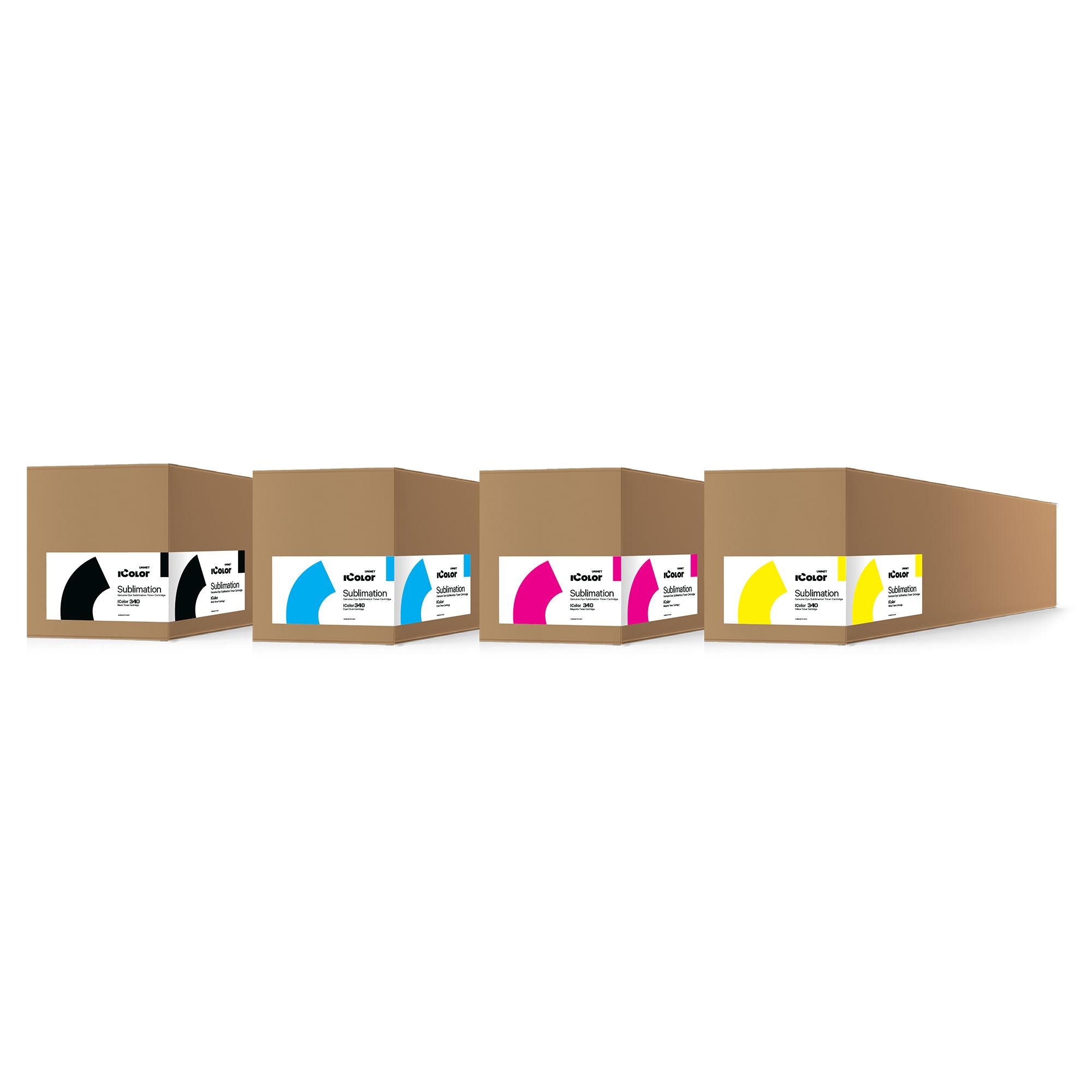 Uninet IColor 340 Apparel Plus Dye Sublimation CMYK Toner Cartridge Kit Sublimation UniNET 