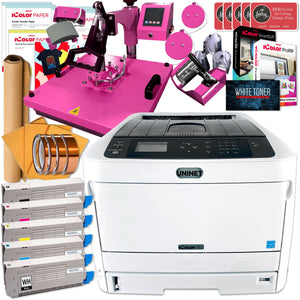 Uninet IColor 650 Business Bundle w/ 8-in-1 Press, Media, $1044 Software Uninet Bundle UniNET Icolor 650 Bundle w/ Pink Heat Press 