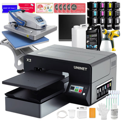 Uninet X2 DTG &amp; DTF Combo Printer with Hotronix Heat Press DTG Bundles UniNET 