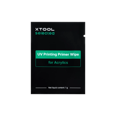 xTool UV Printing Primer Wipes for Acrylic, O1 Omni Printer, 50 Pack