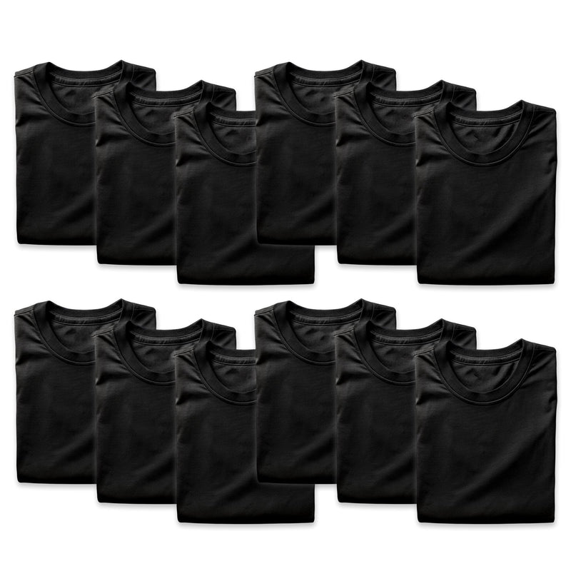 UxPrint 12 Pack 100% Cotton Black T-Shirts - Medium DTF Image Armor 