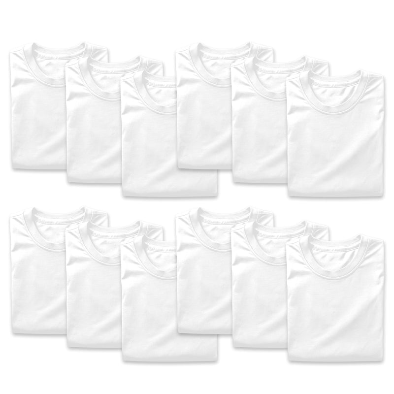 UxPrint 12 Pack 100% Cotton White T-Shirts - Extra Large DTF Image Armor 