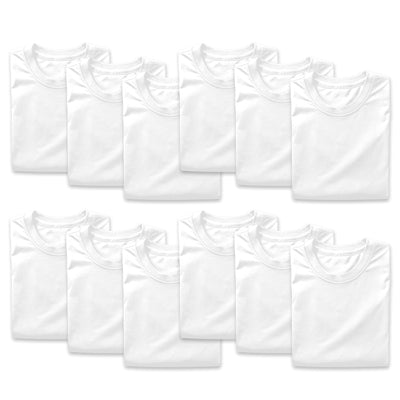 UxPrint 12 Pack 100% Cotton White T-Shirts - Medium DTF Image Armor 