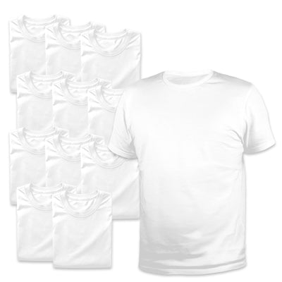 UxPrint White 100% Cotton T-Shirts 12 Pack - Large DTF Image Armor 