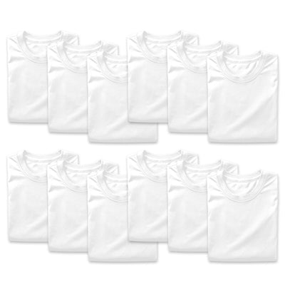 UxPrint White 100% Cotton T-Shirts 12 Pack - Large DTF Image Armor 