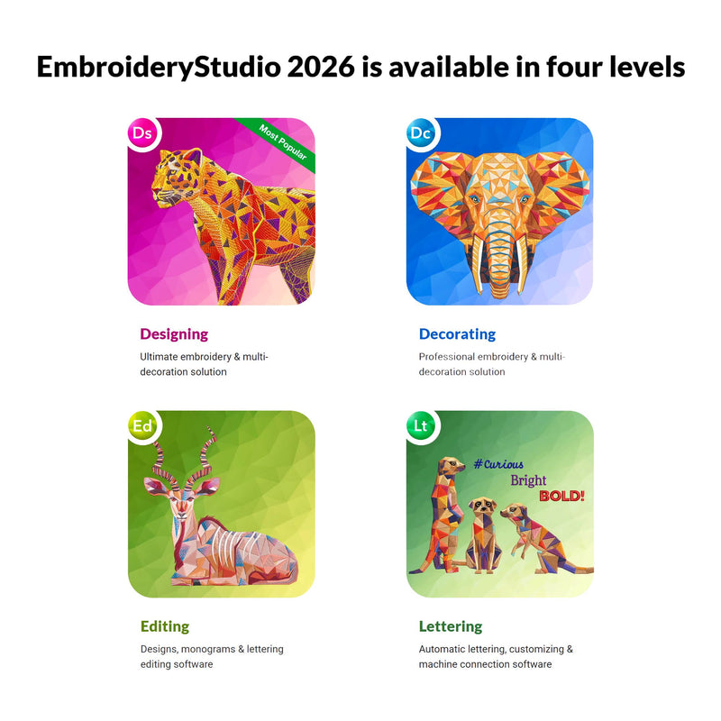 Wilcom EmbroideryStudio Designing & Digitizing Software 2026 Full License Software Wilcom 