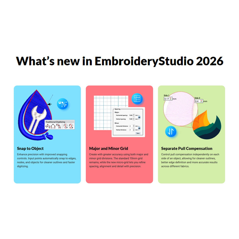 Wilcom EmbroideryStudio Editing Software 2026 Full License Software Wilcom 