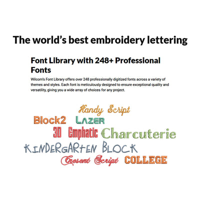 Wilcom EmbroideryStudio LetteringSoftware 2026 Full License Software Wilcom 