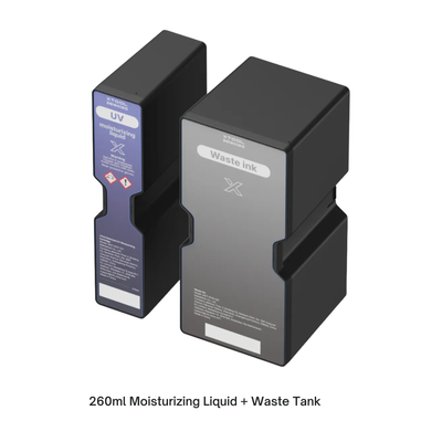 xTool UV Ink Maintenance Tank Set – 260ml Moisturizing Liquid + Waste Tank