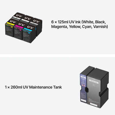 xTool Omni Single Head Ink & Maintenance Tank Refill Set | UV CMYKWV
