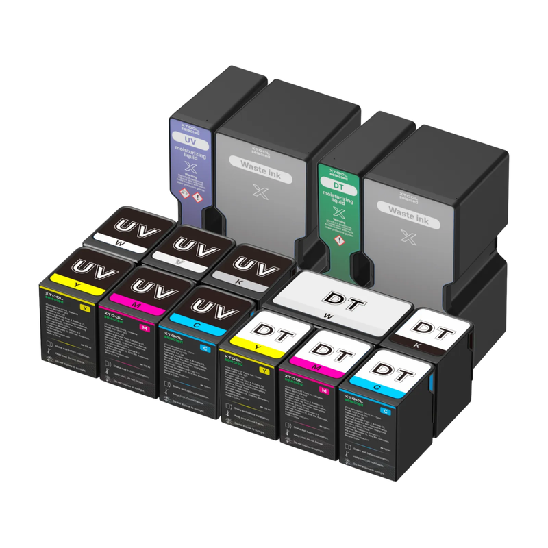 xTool Omni UV + DT Full UV Ink & 2 Maintenance Tank Refill Set